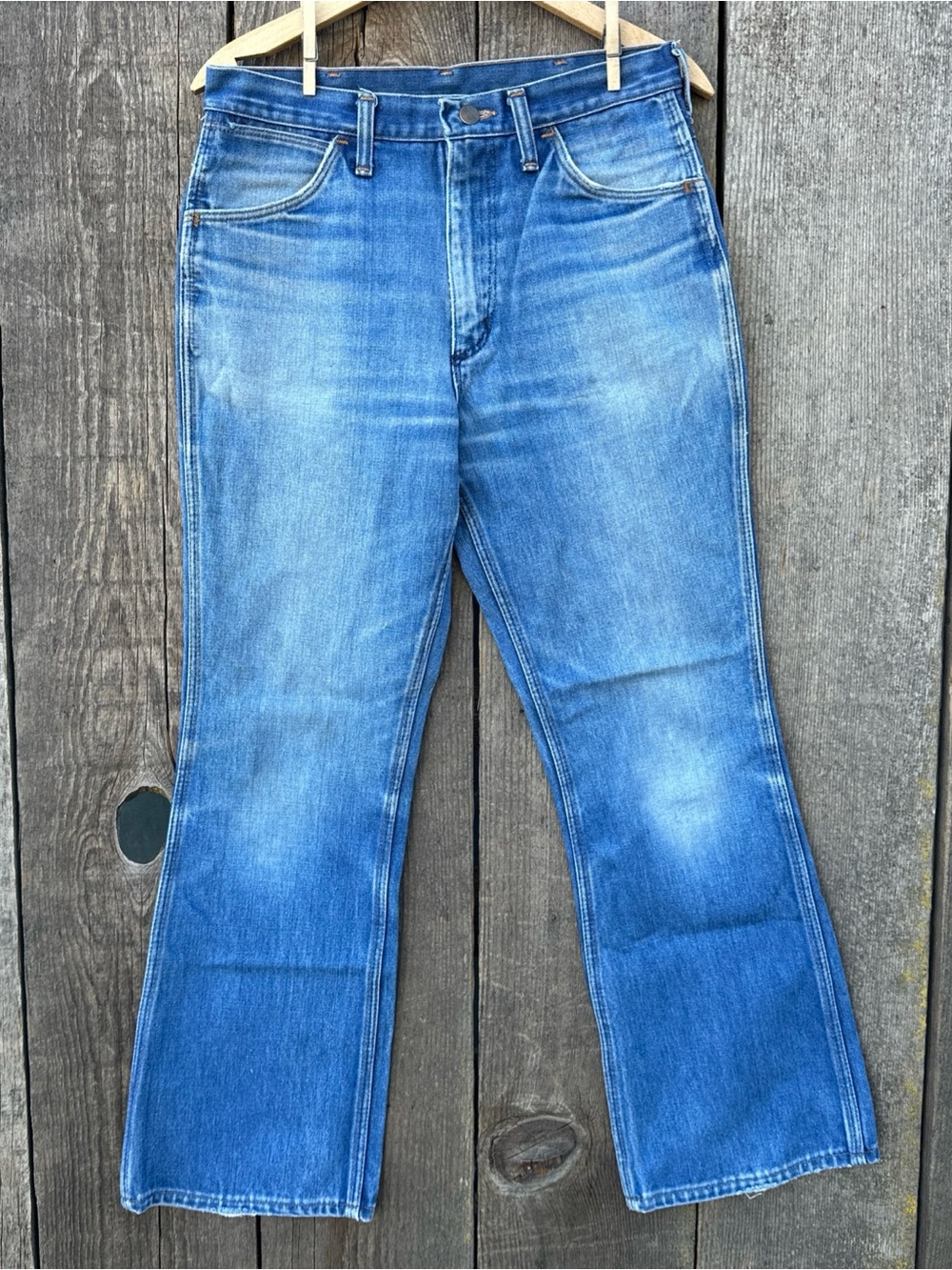 VTG 70s Wrangler 945 No Fault Bootcut Western Jeans Tag 32 x 30 (Fits 30 x 29)
